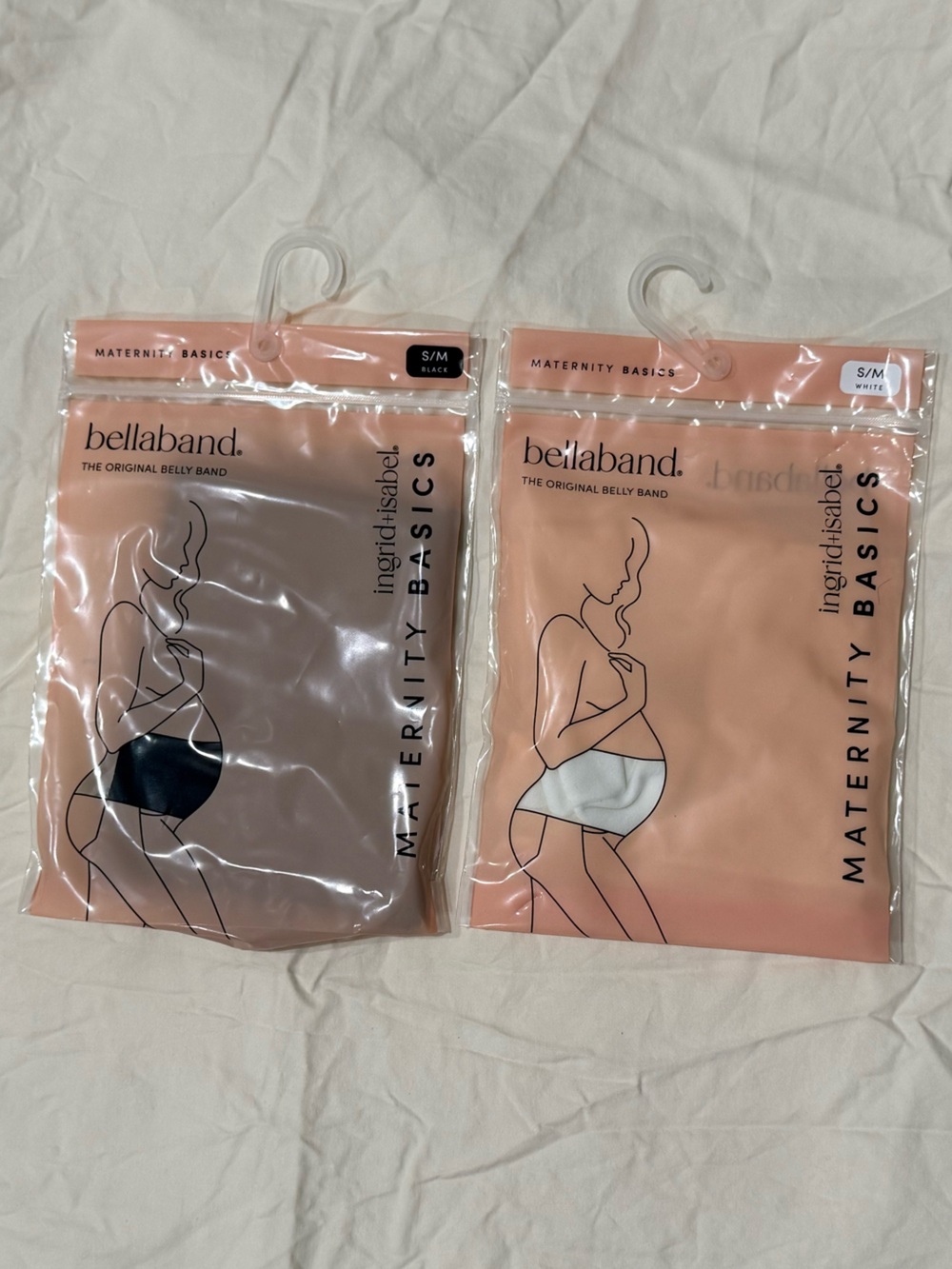 Ingrid & Isabel Bellaband Basics Twin Pack White and Black S/M